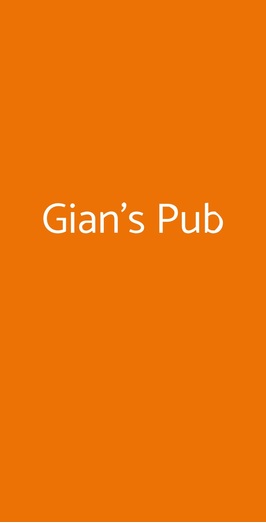 Gian's Pub, Cinquefrondi