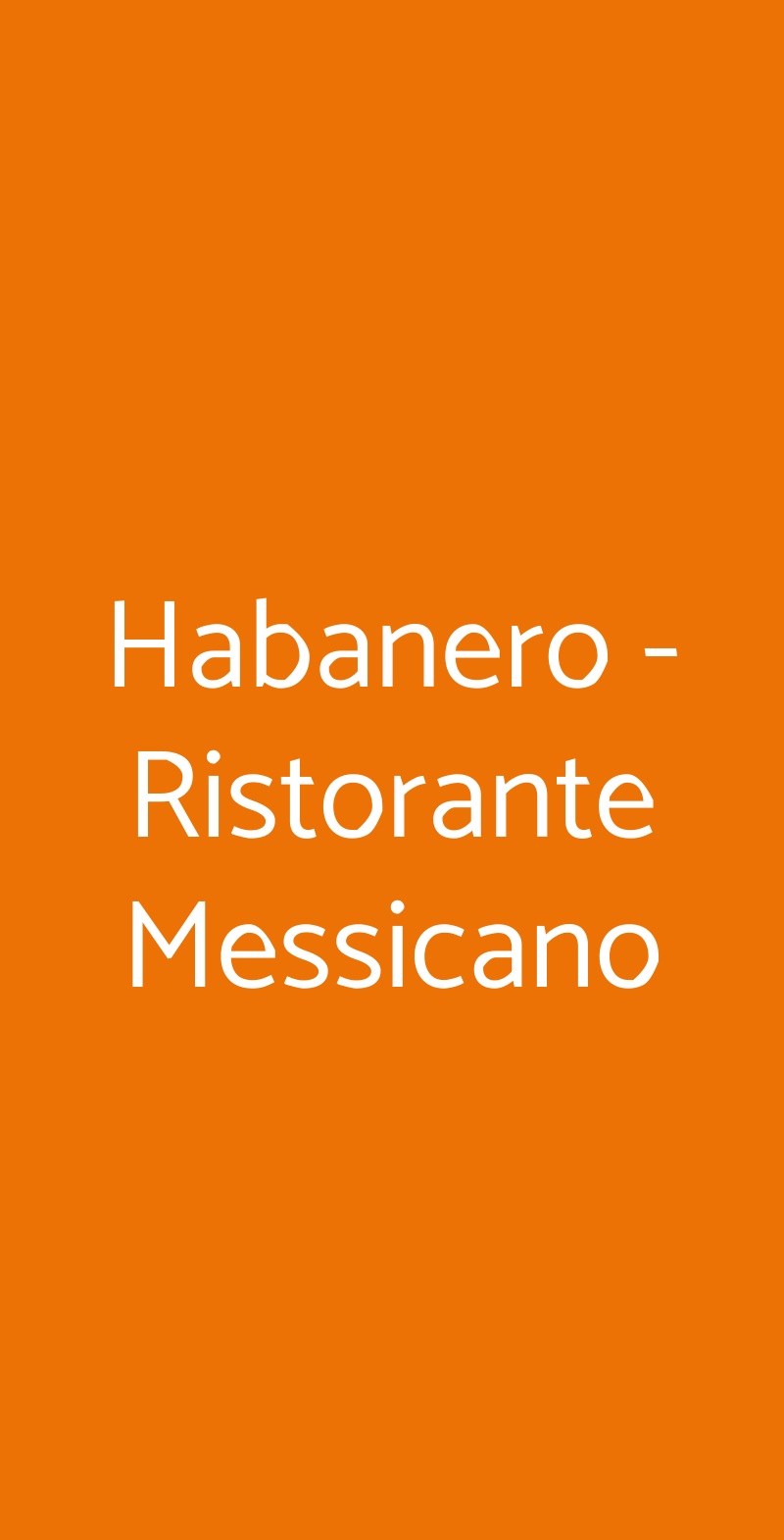 Habanero - Ristorante Messicano Torino menù 1 pagina