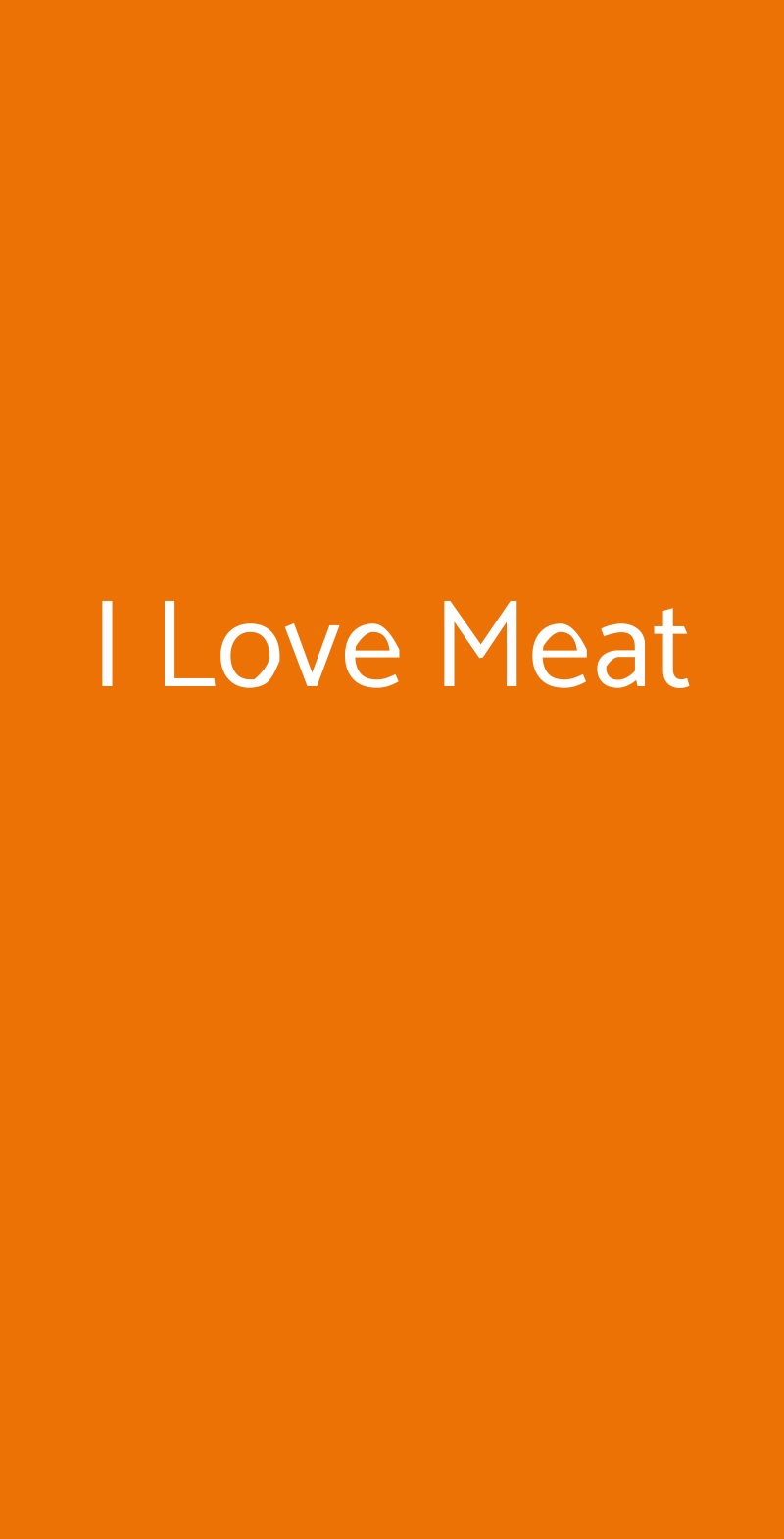 I Love Meat Rosta menù 1 pagina