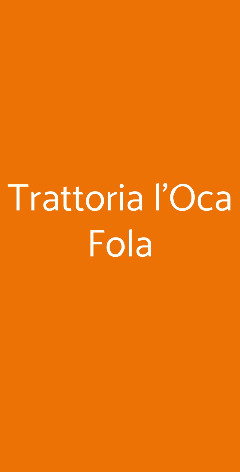 Trattoria l'Oca Fola Torino menù 1 pagina