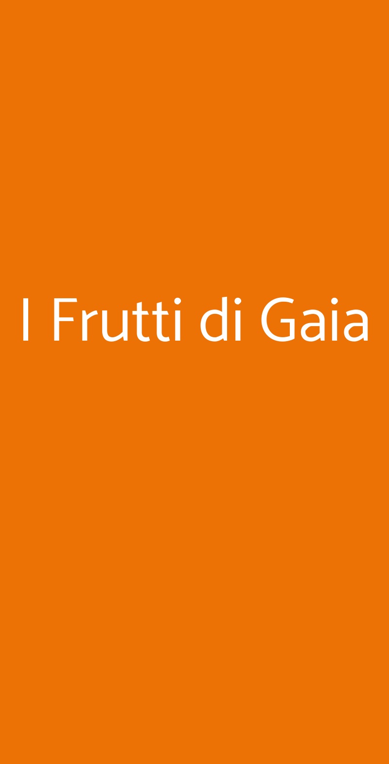 I Frutti di Gaia Torino menù 1 pagina