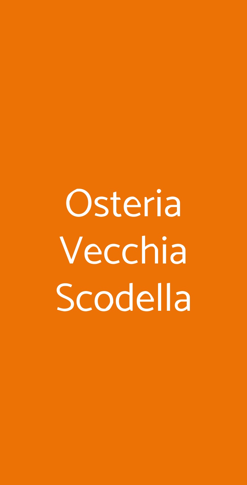 Osteria Vecchia Scodella, Impruneta