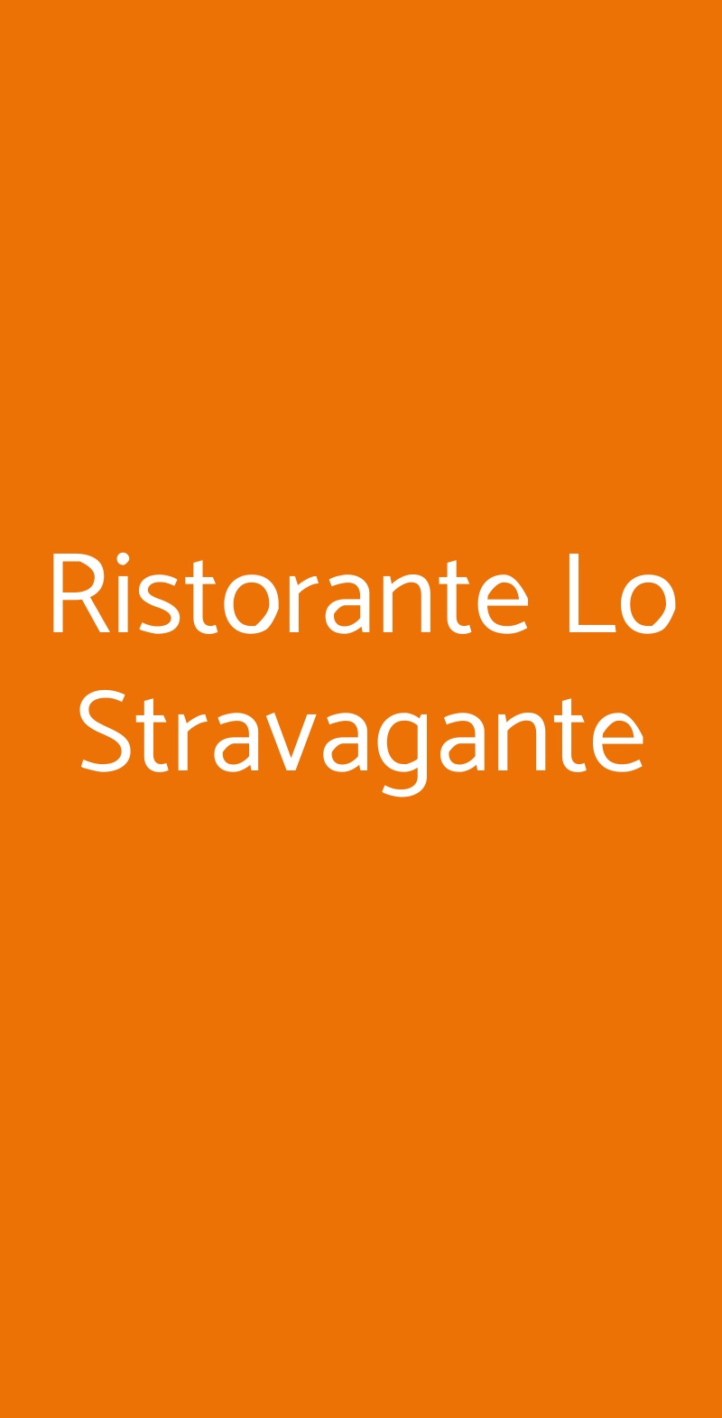 Ristorante Lo Stravagante Firenze menù 1 pagina