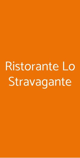Ristorante Lo Stravagante, Firenze