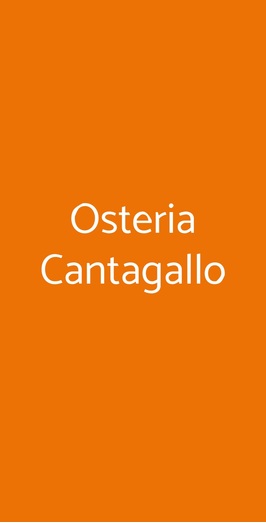 Osteria Cantagallo, Capraia e Limite