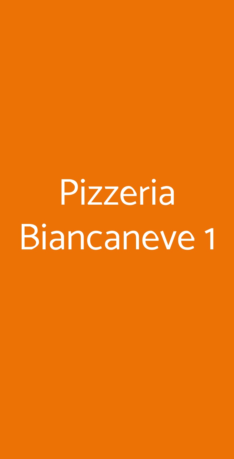 Pizzeria Biancaneve 1 Firenze menù 1 pagina