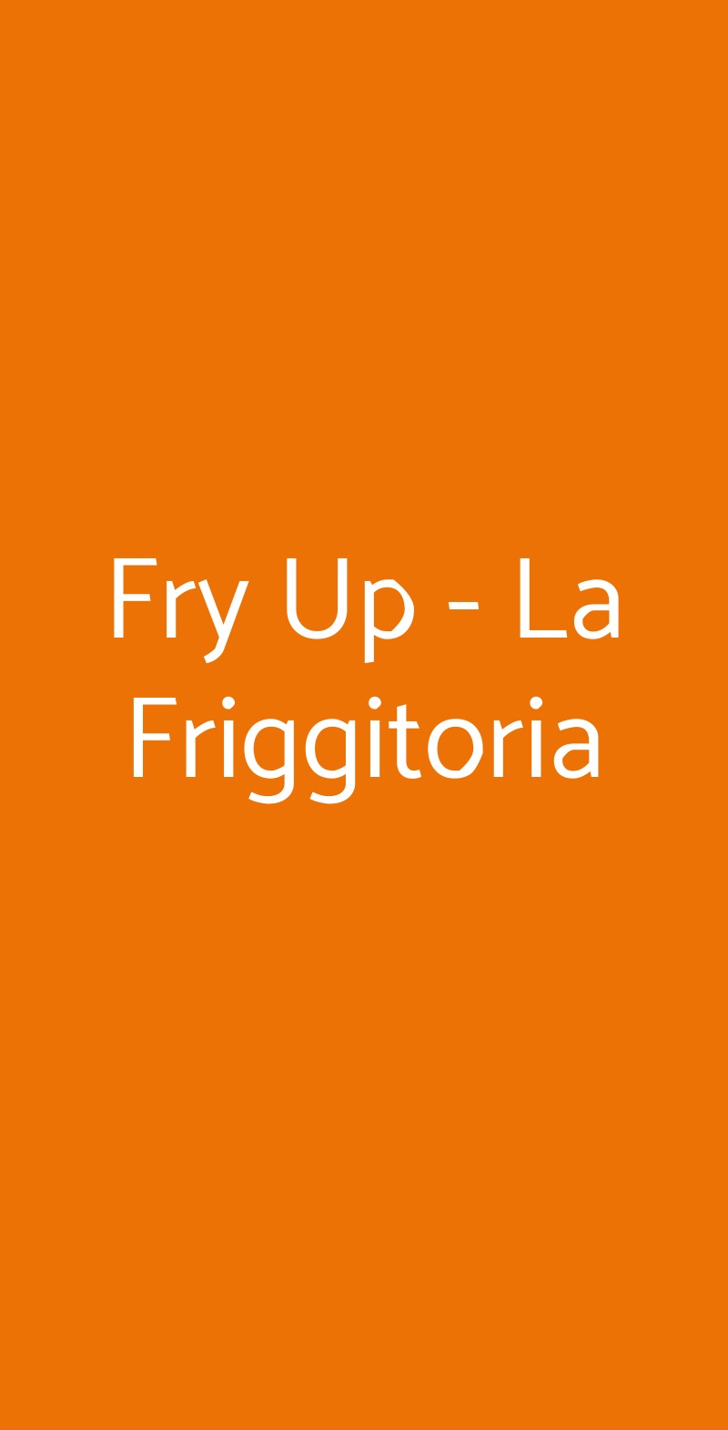 Fry Up - La Friggitoria Reggio Calabria menù 1 pagina