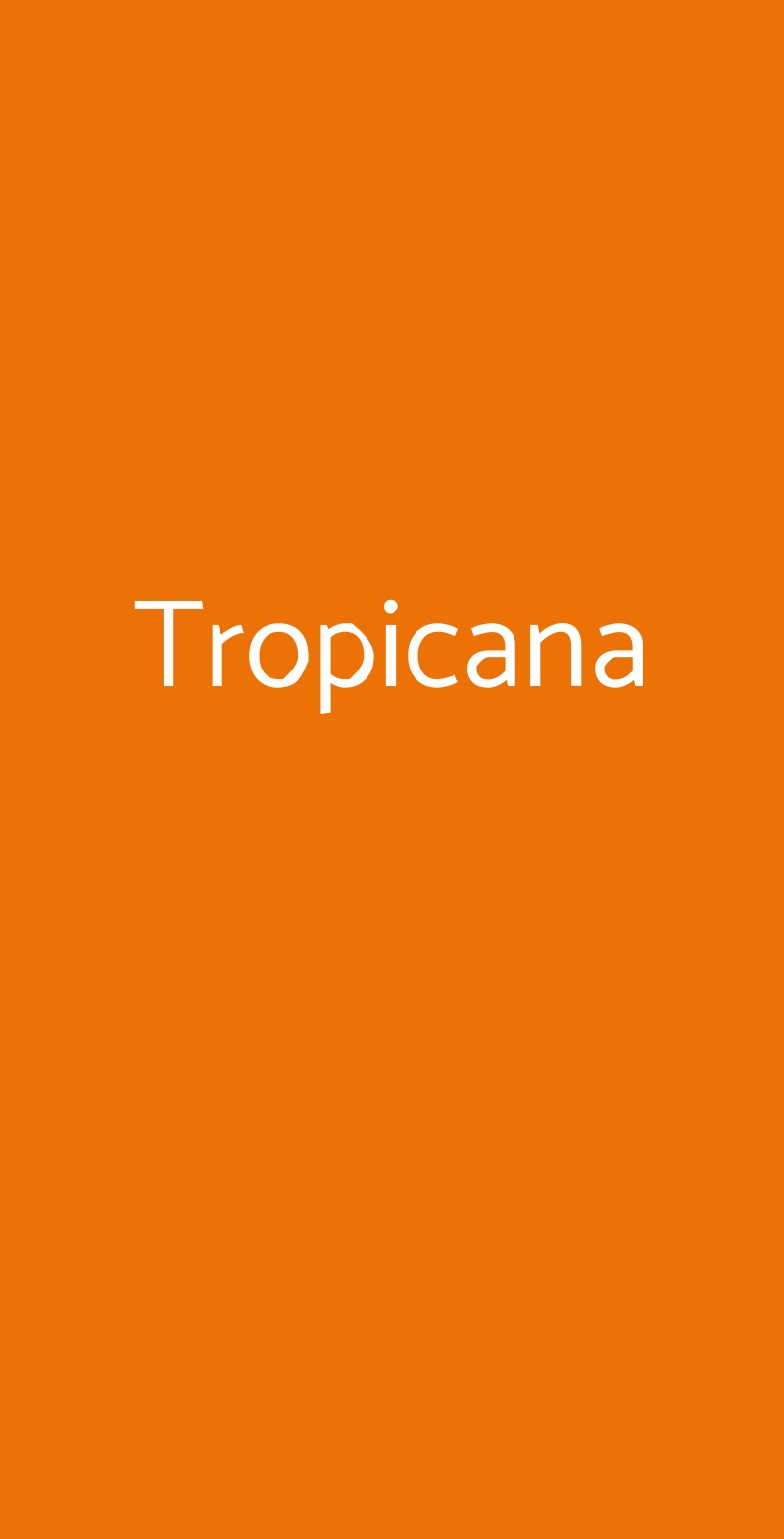 Tropicana Torino menù 1 pagina