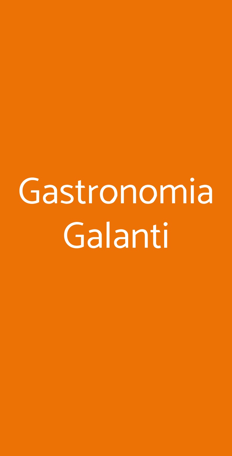 Gastronomia Galanti Firenze menù 1 pagina