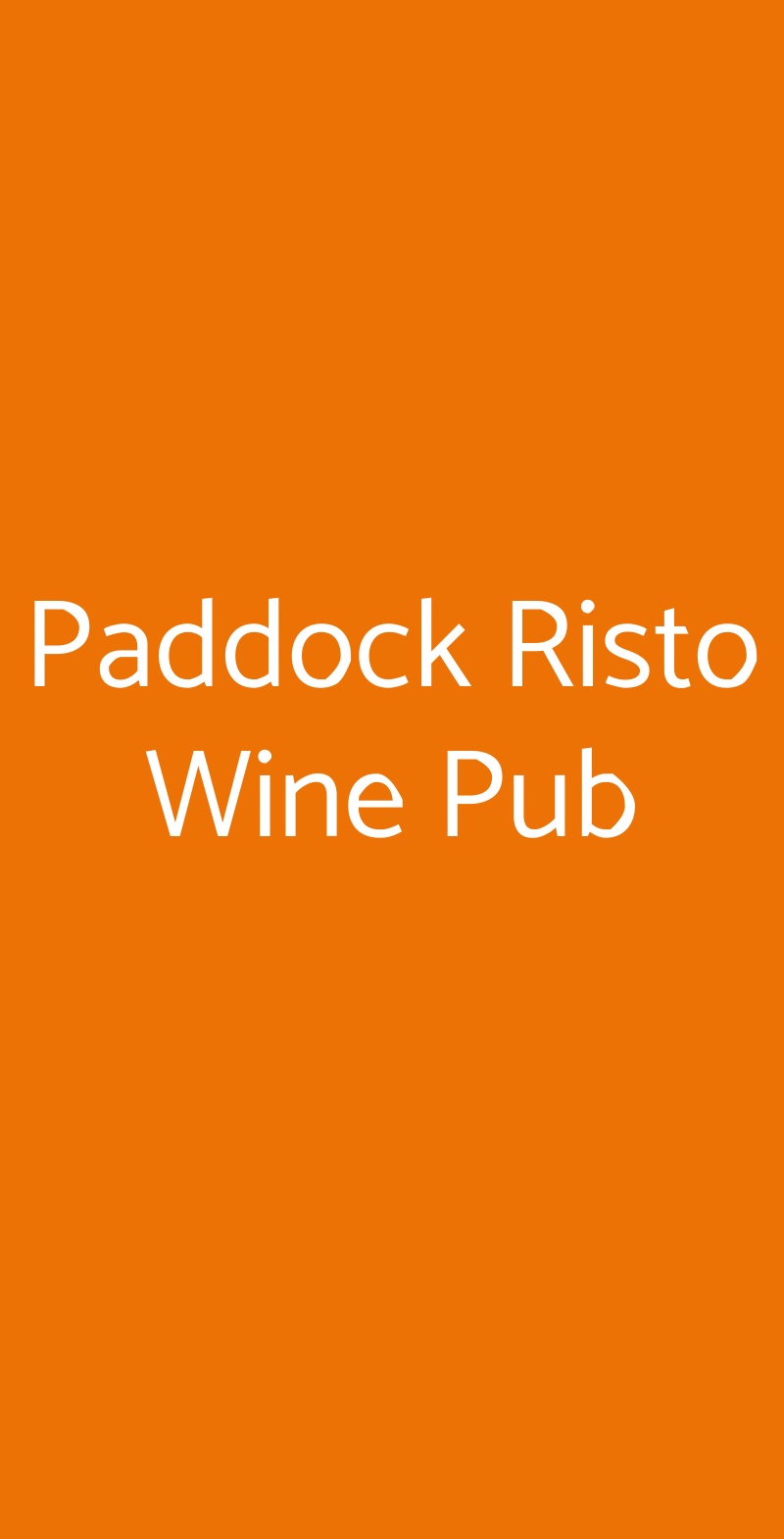 Paddock Risto Wine Pub Torino menù 1 pagina