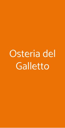 Osteria Del Galletto, Borgo San Lorenzo