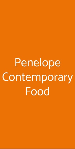 Penelope Contemporary Food, Firenze