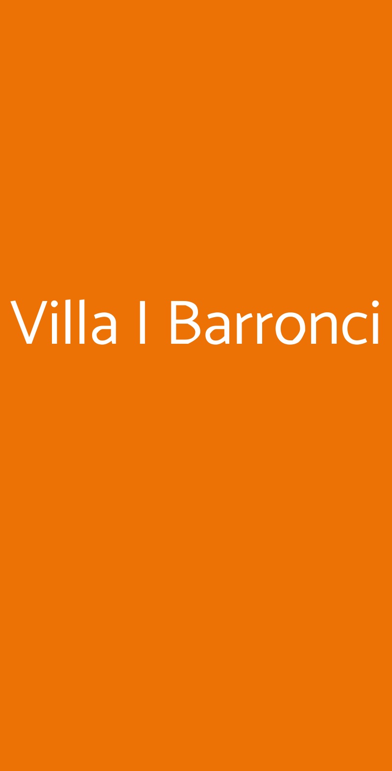 Villa I Barronci San Casciano in Val di Pesa menù 1 pagina
