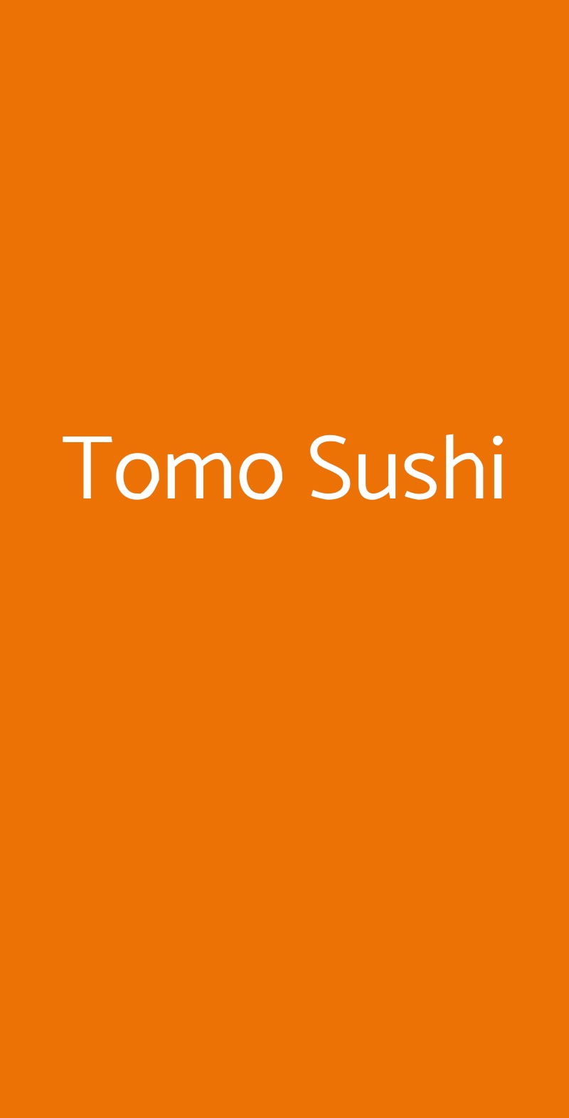 Tomo Sushi Firenze menù 1 pagina