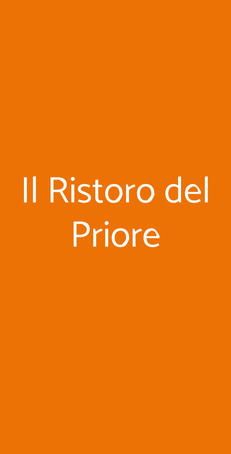 Il Ristoro del Priore Torino menù 1 pagina