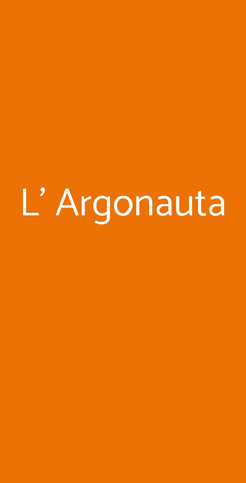 L' Argonauta Empoli menù 1 pagina