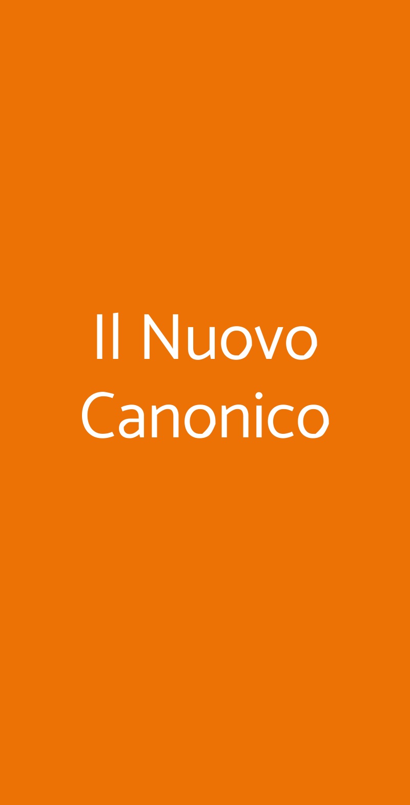 Il Nuovo Canonico Carignano menù 1 pagina