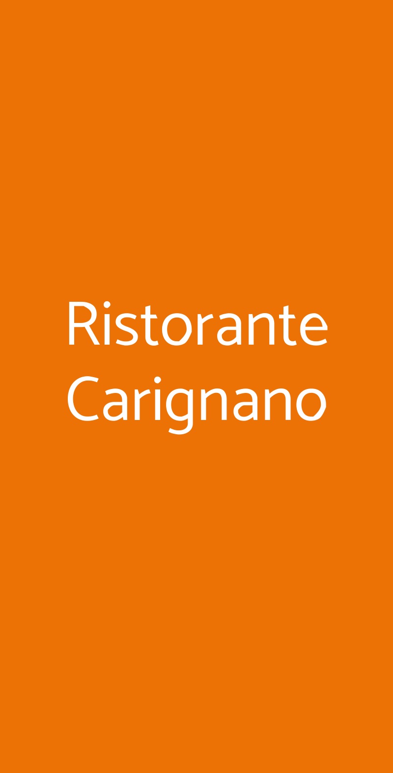 Ristorante Carignano Torino menù 1 pagina