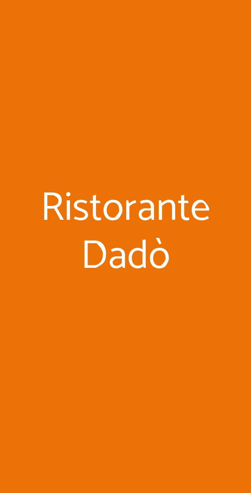 Ristorante Dadò Torino menù 1 pagina