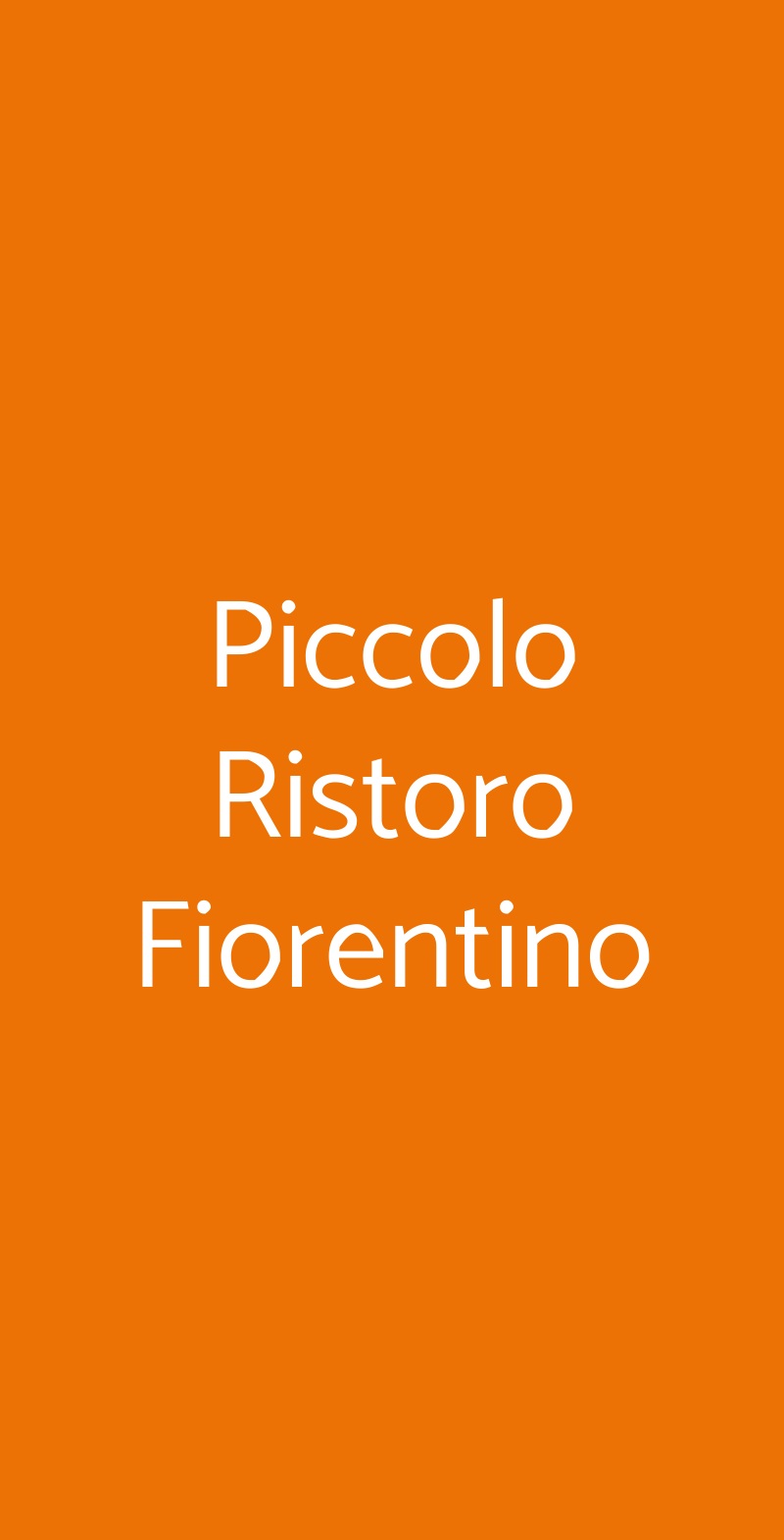 Piccolo Ristoro Fiorentino Firenze menù 1 pagina