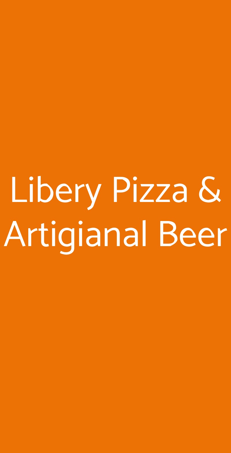 Libery Pizza & Artigianal Beer Torino menù 1 pagina