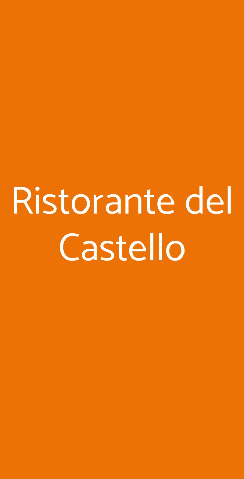 Ristorante del Castello Pavarolo menù 1 pagina