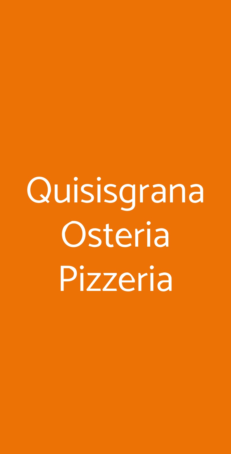 Quisisgrana Osteria Pizzeria Scandicci menù 1 pagina