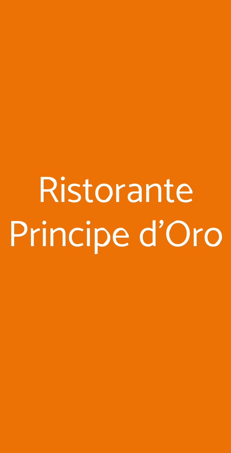 Ristorante Principe d'Oro Vidracco menù 1 pagina