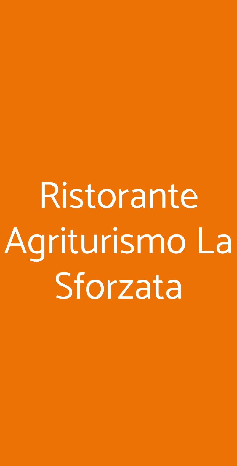 Ristorante Agriturismo La Sforzata Collegno menù 1 pagina
