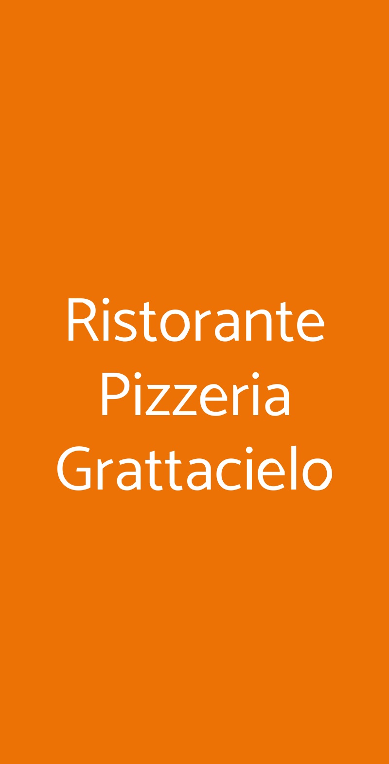 Ristorante Pizzeria Grattacielo Torino menù 1 pagina