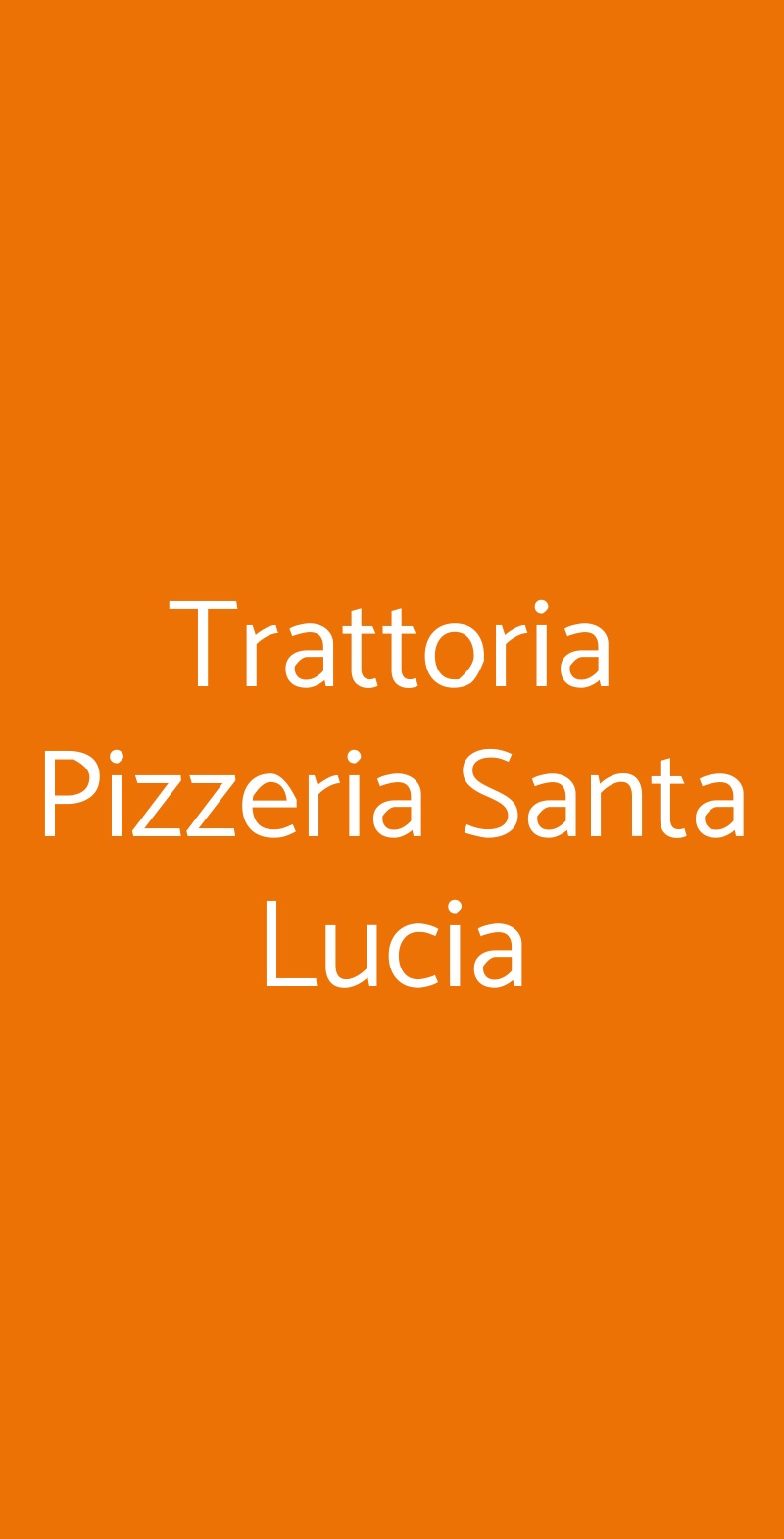 Trattoria Pizzeria Santa Lucia Firenze menù 1 pagina