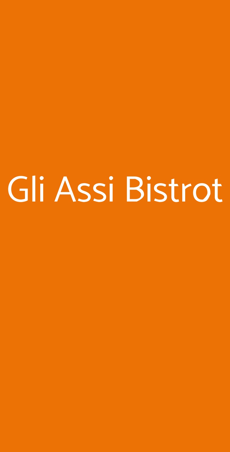 Gli Assi Bistrot Firenze menù 1 pagina