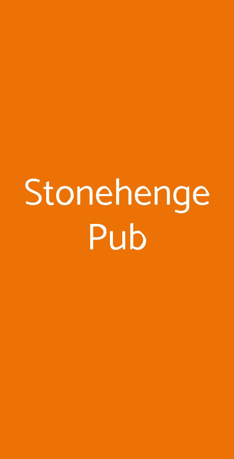 Stonehenge Pub Filadelfia menù 1 pagina