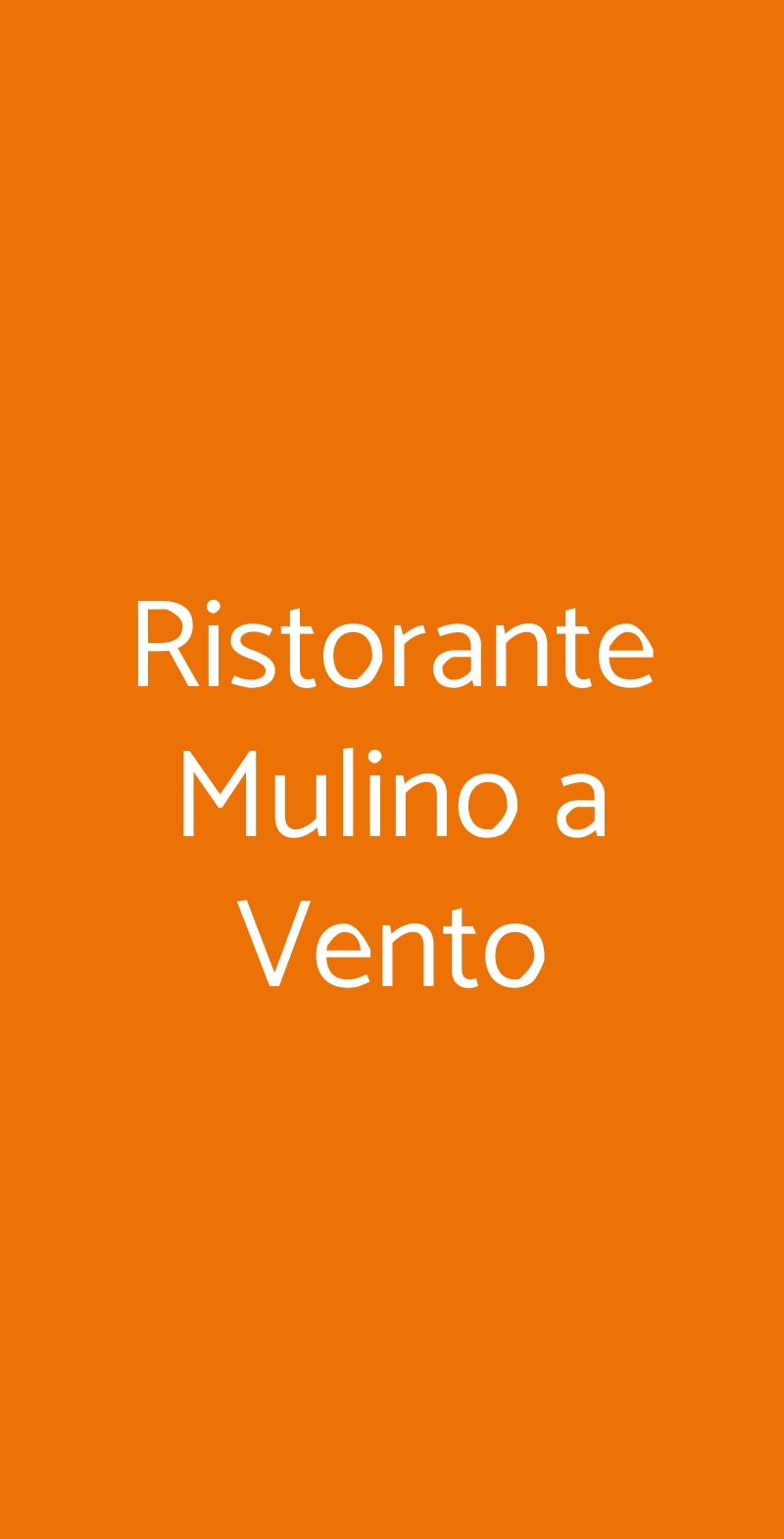 Ristorante Mulino a Vento Pontassieve menù 1 pagina