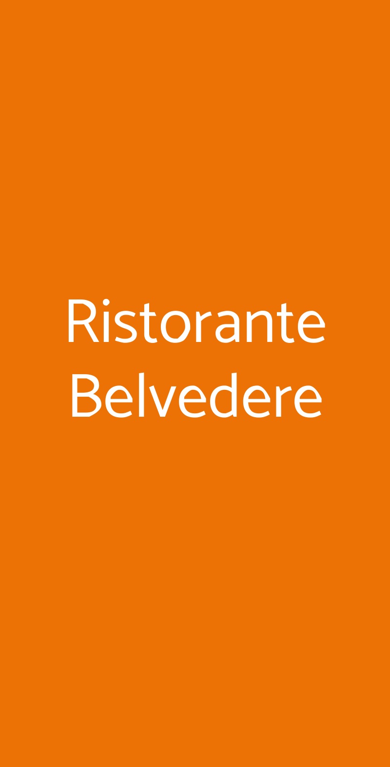 Ristorante Belvedere Torino menù 1 pagina