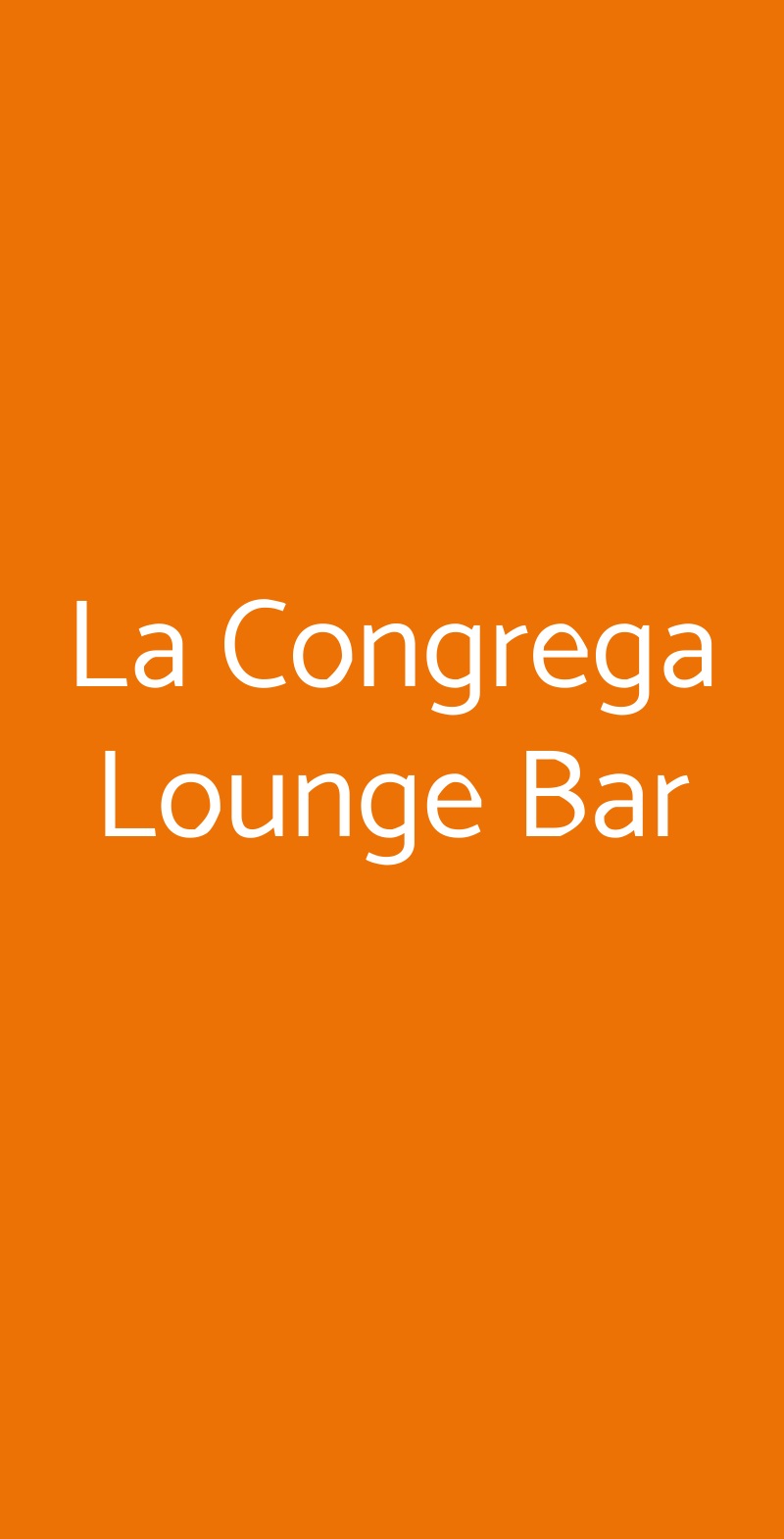 La Congrega Lounge Bar Firenze menù 1 pagina