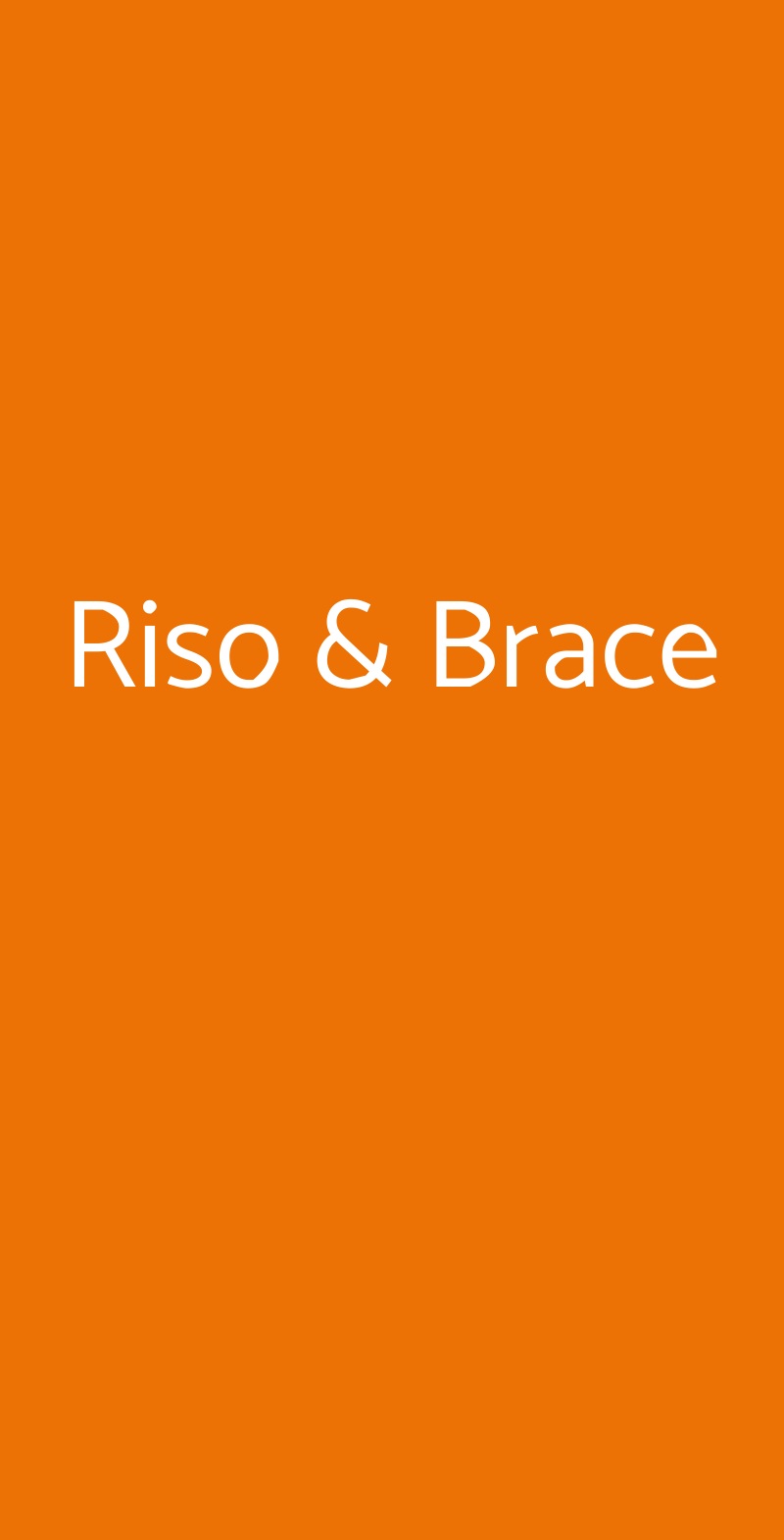 Riso & Brace Empoli menù 1 pagina