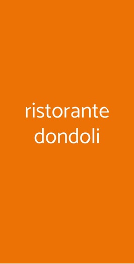 Ristorante Dondoli, Greve in Chianti