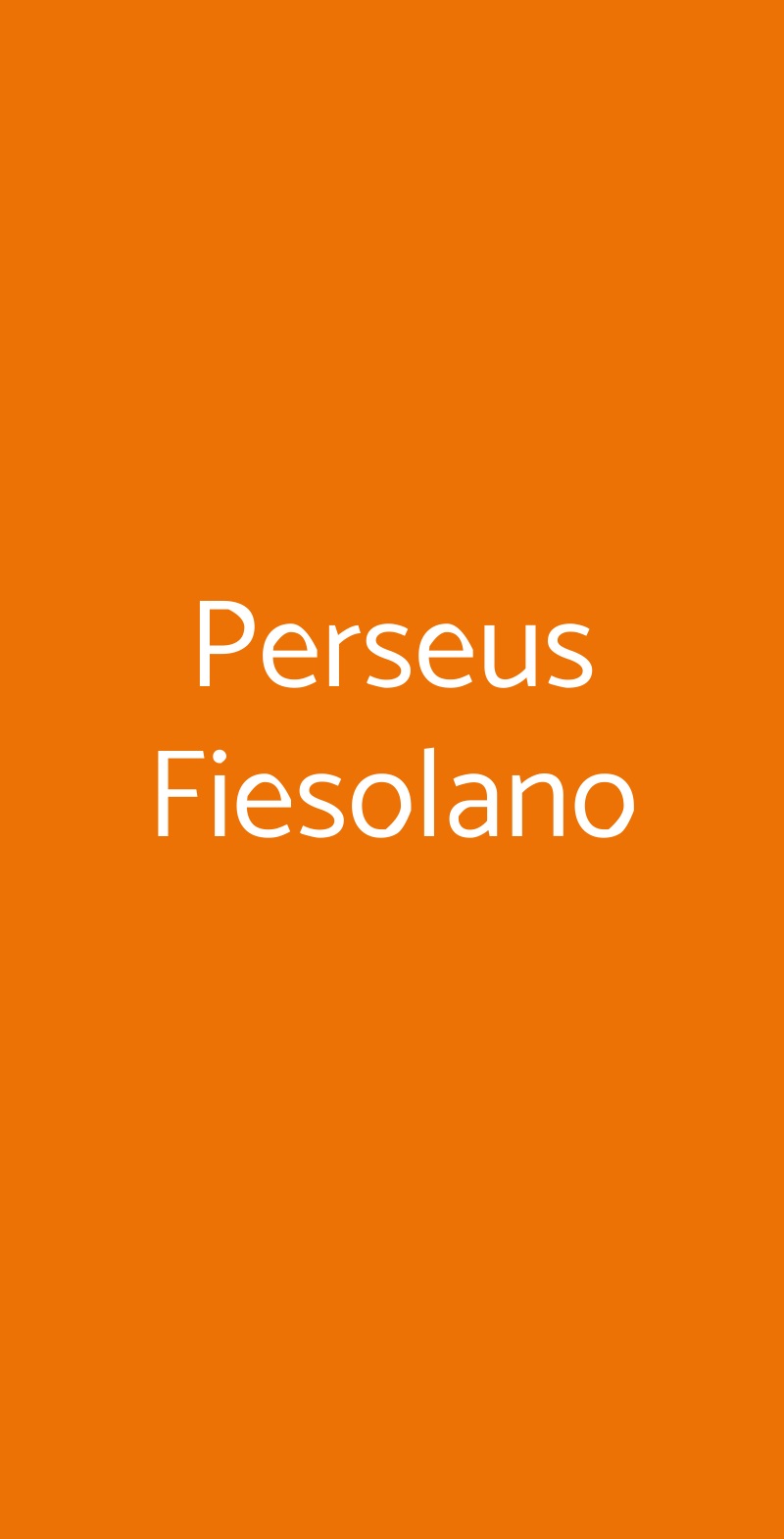 Perseus Fiesolano Fiesole menù 1 pagina
