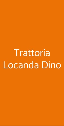Trattoria Locanda Dino, Scandicci