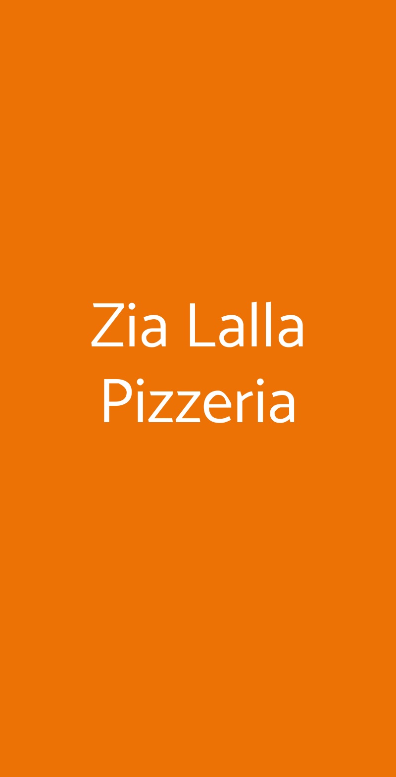 Zia Lalla Pizzeria Torino menù 1 pagina