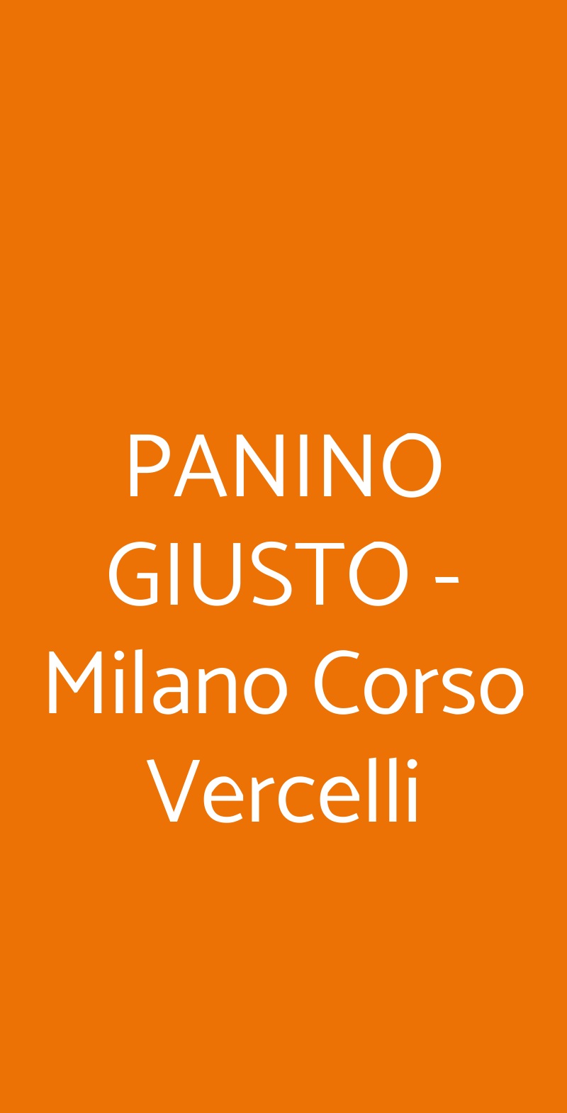 PANINO GIUSTO - Milano Corso Vercelli Milano menù 1 pagina