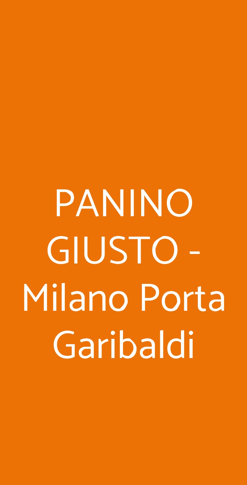 PANINO GIUSTO  Milano menù 1 pagina
