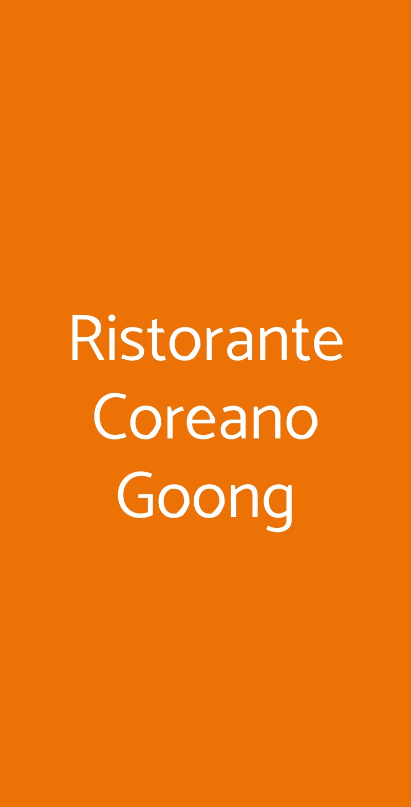 Ristorante Coreano Goong Firenze menù 1 pagina