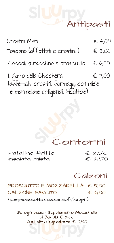 Risto Pizza La Rinascita Signa menù 1 pagina