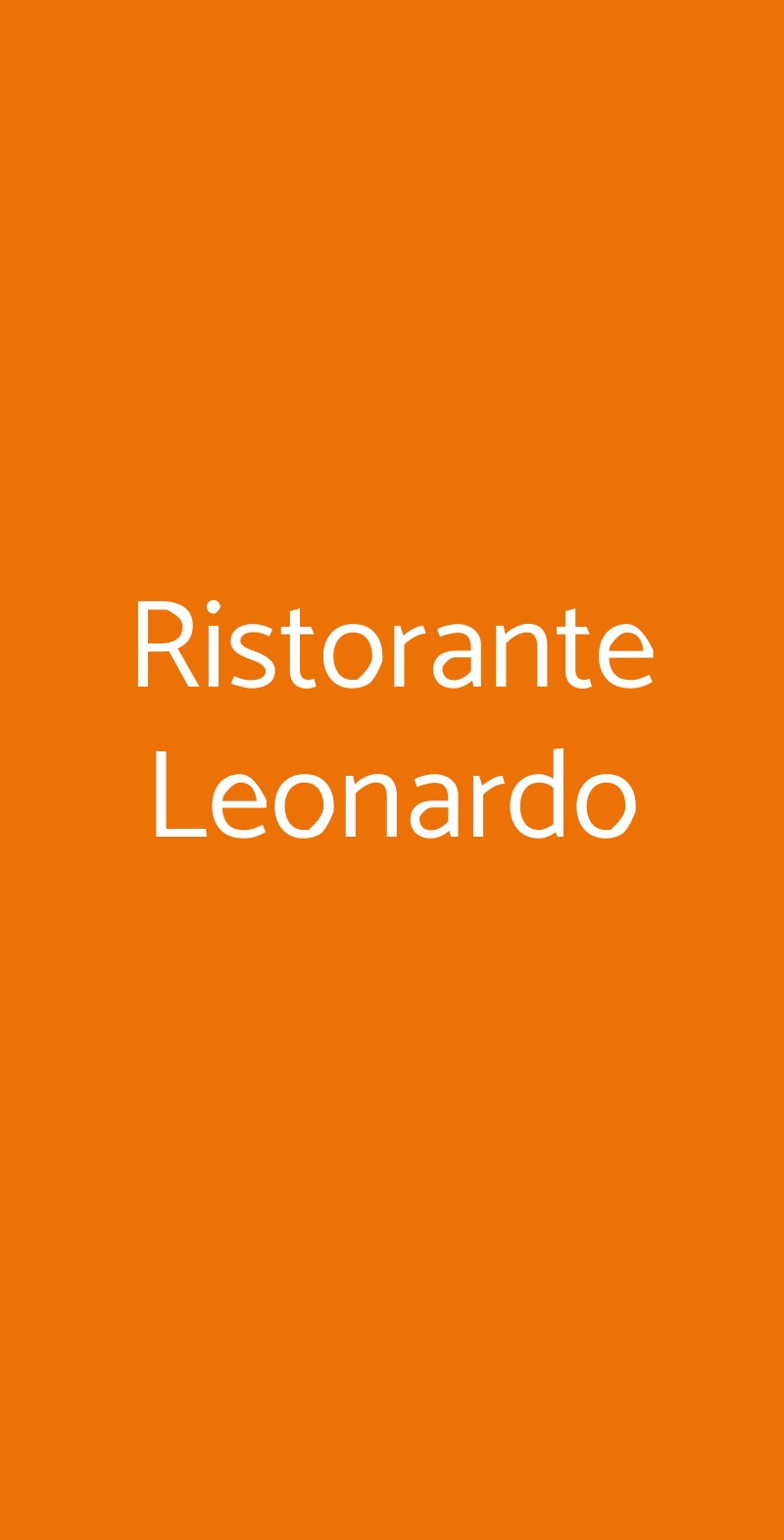 Ristorante Leonardo Vinci menù 1 pagina