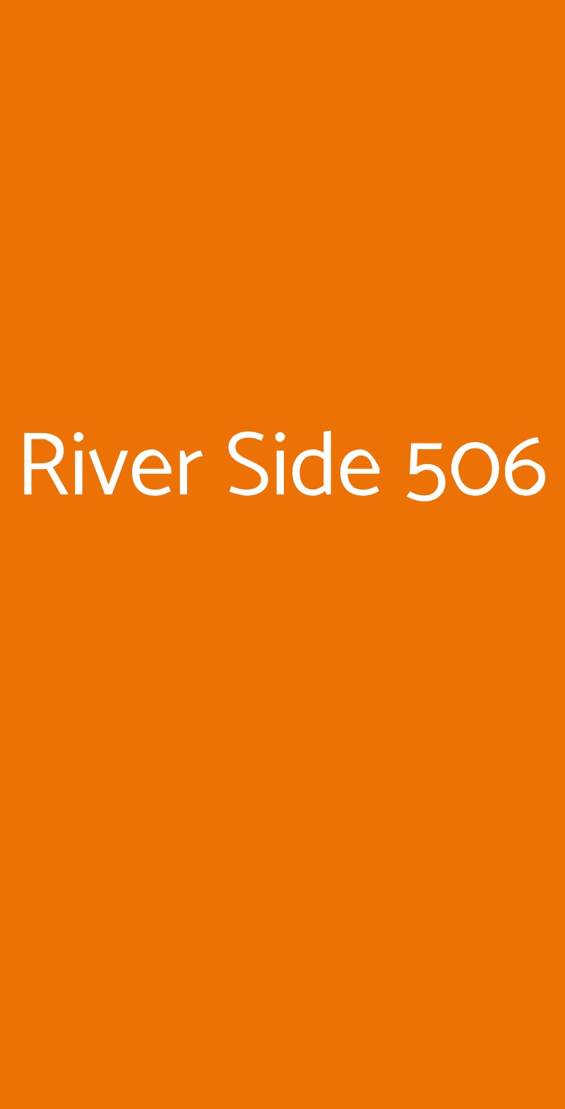 River Side 506 Torino menù 1 pagina
