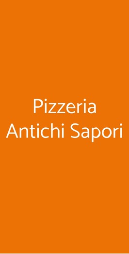 Pizzeria Antichi Sapori, Carmagnola