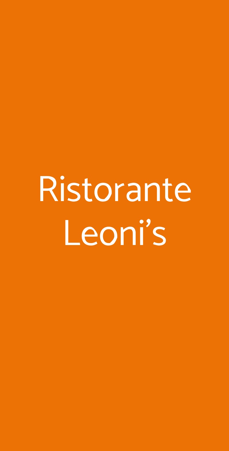 Ristorante Leoni's Venaria Reale menù 1 pagina