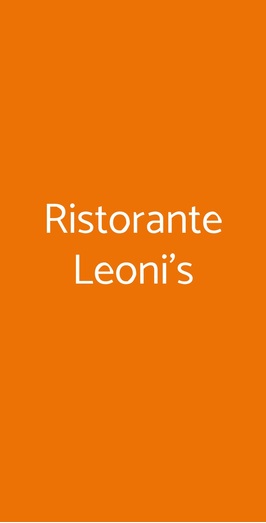 Ristorante Leoni's, Venaria Reale